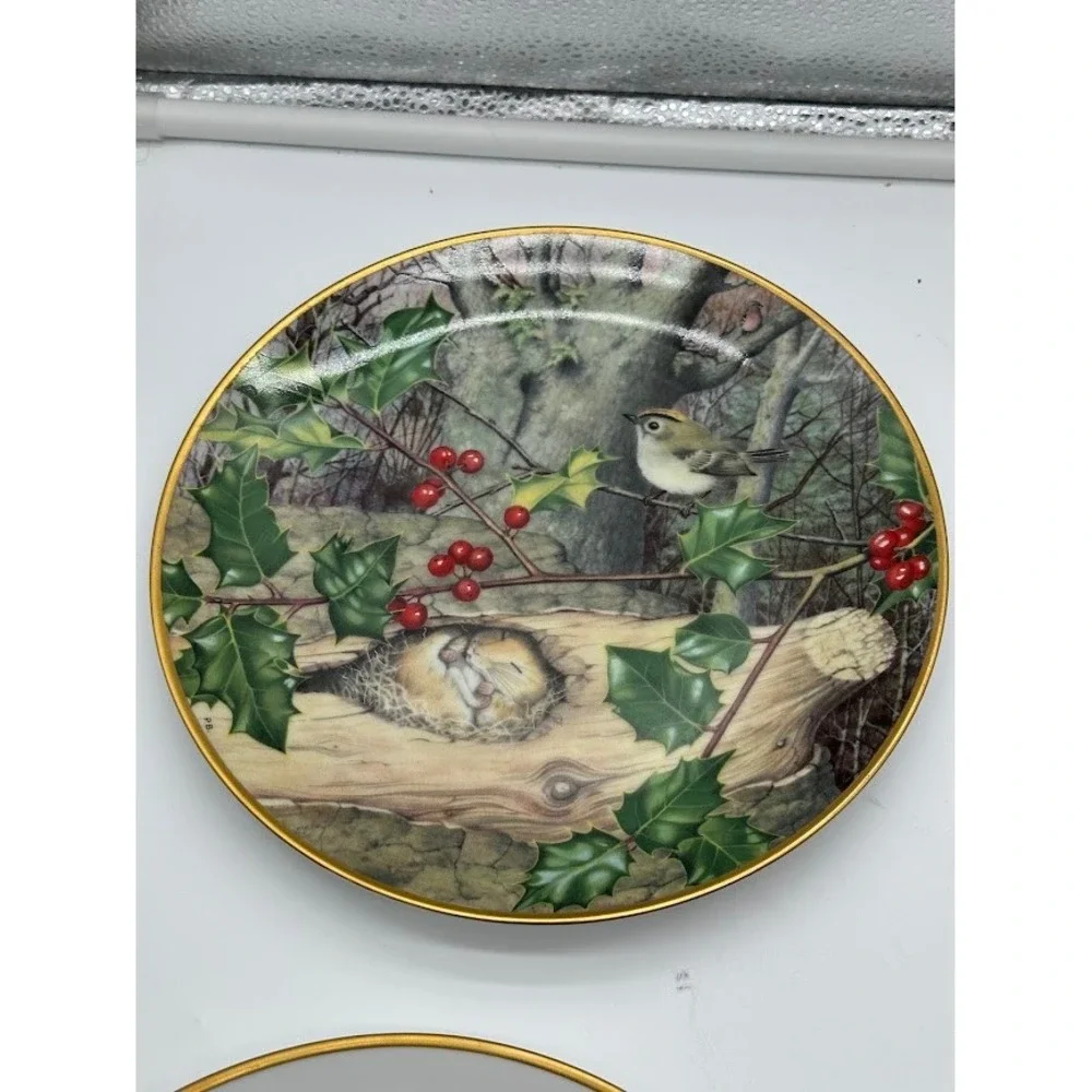 Franklin Porcelain Peter Barrett Limited Edition Plates Set of 4 Nature Birds‎